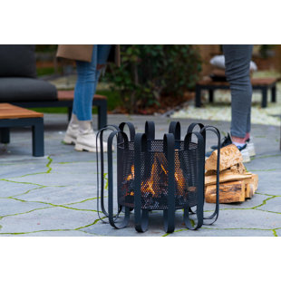 Kester Square Steel Wood Burning Smokeless Fire Pit