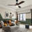 Bilon 52" Classic Wood Ceiling Fan with LED Light Kit, 3 Light Tone and 3 Fan Speed Remote Control-1742832199