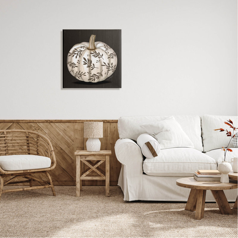 Art mural sur toile à motif de feuilles par Elizabeth Tyndall, H 24 po x l 24 po x P 1,5 po