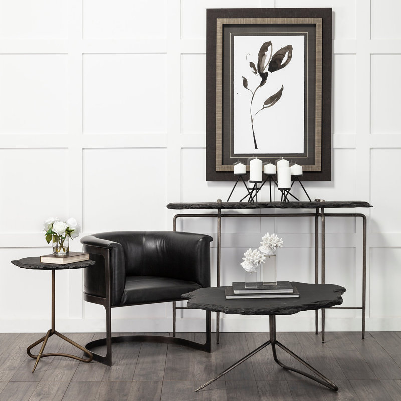 Stone Top End Table