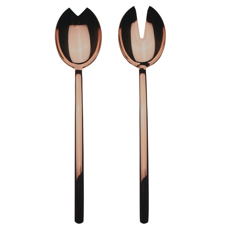 Couverts à salade raison (fourchette et cuillère), L 9,66 po x l 3 po, Bronze