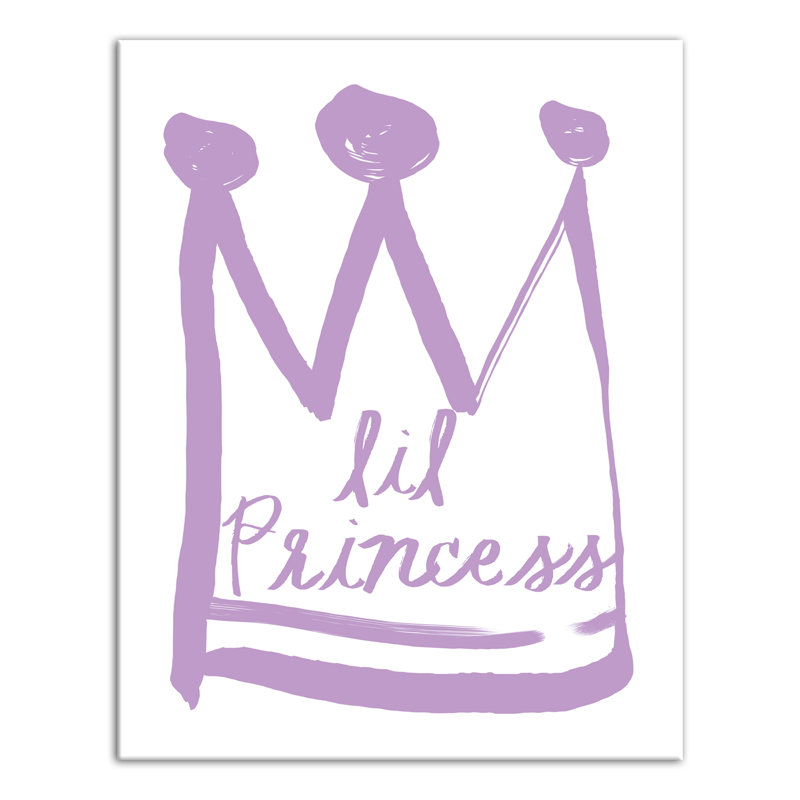 Art sur toile little princess Brewer, H 14 po x l 11 po x P 1,25 po, Mauve