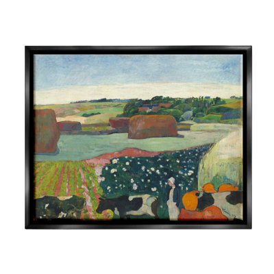"Haystacks In Brittany Gauguin", art mural classique par Paul Gauguin