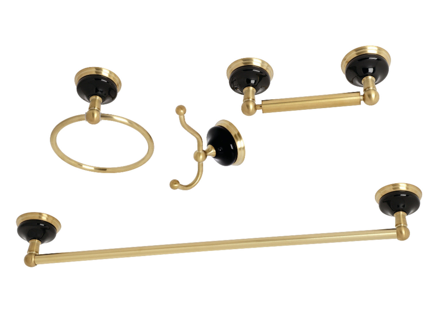 Kingston Brass Water Onyx 4-Piece Bathroom Hardware Set & Reviews | Wayfair