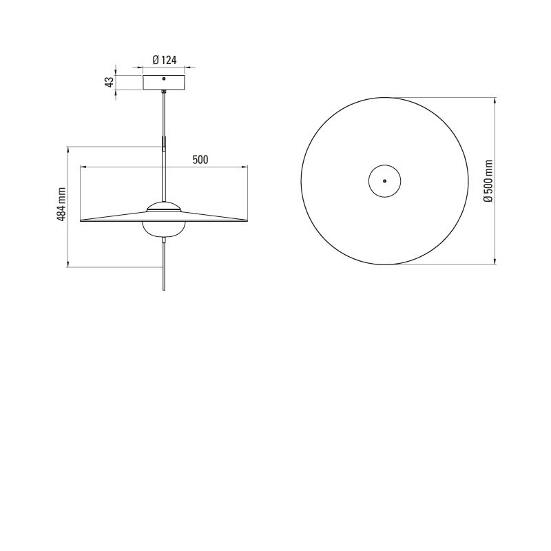 Mono 1 - Light LED Chandelier, 19.06" H x 19.69" W x 19.69" D