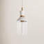 Luminaire suspendu simple en laiton vieilli / moucheté Terrazzo à 1 lumière Rounak