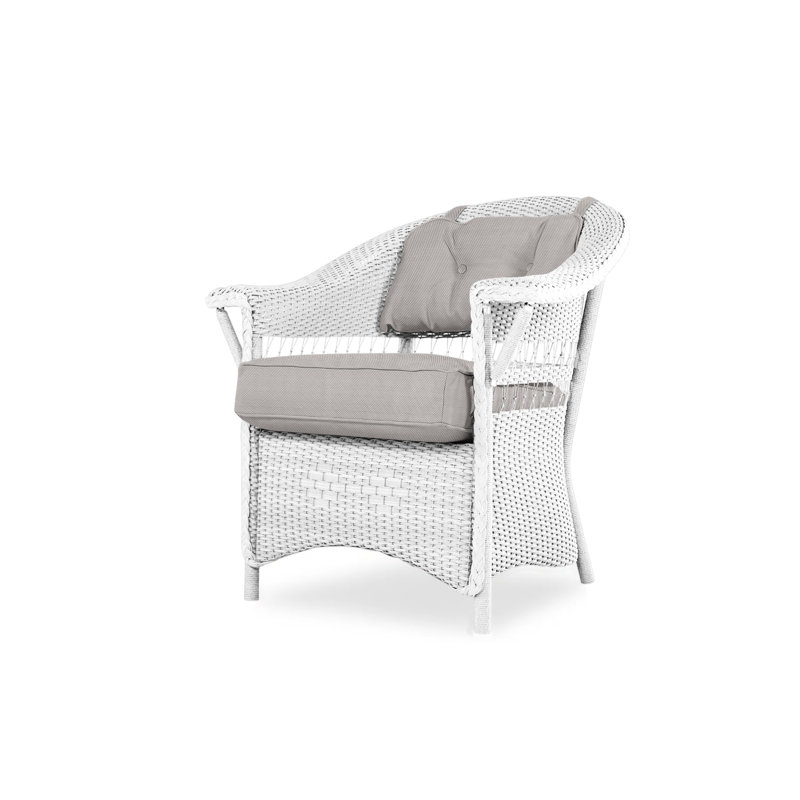 Nantucket Outdoor Dining Armchair, Sailcloth Seagull, White