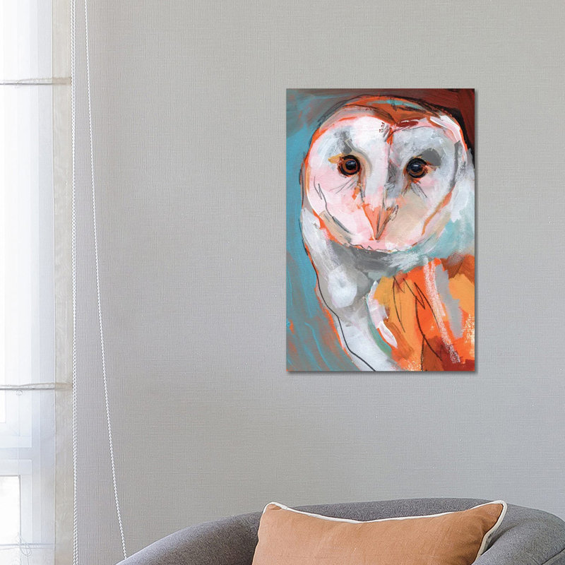 Optic Owl II by Jennifer Paxton Parker - Wrapped Canvas Painting, 66.04 cm H x 45.72 cm W x 3.175 cm D