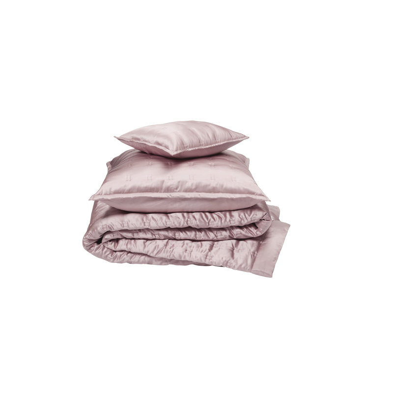 Windsor Modern & Contemporary Silk Quilted Coverlet, King Coverlet / Bedspread, Vintage Pink
