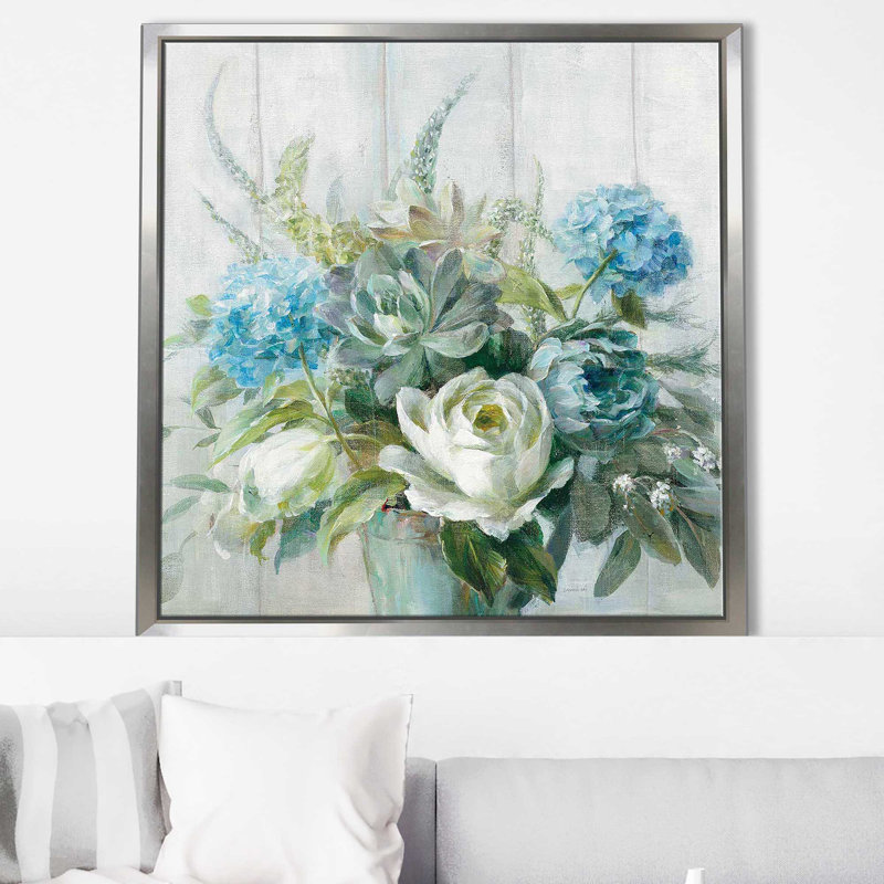 Natural Elegance Crop - Peinture, Cadre flottant argent, H 27,5 po x l 27,5 po x P 2 po