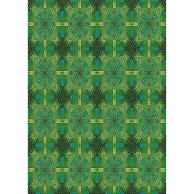 Tapis de la zone verte en laine touffeté à la main Harriette