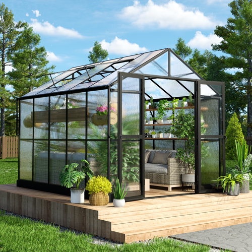 Amerlife 8x10x7.5 FT Polycarbonate Greenhouse & Reviews | Wayfair