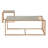 Jamariah Champagne Gold Finish Textured Mirror Top Nesting Coffee Table