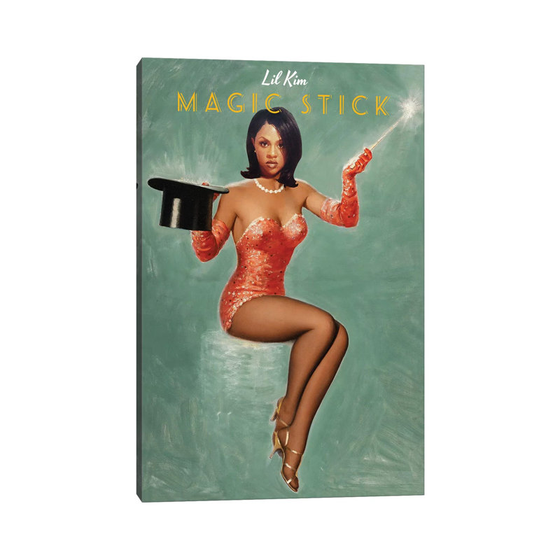 Lil Kim - Wrapped Canvas Print, 30.48cm H x 20.32cm W