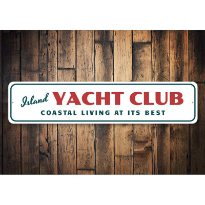 Plaque en aluminium Island Yacht Club