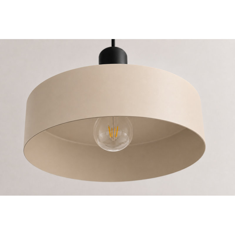 Bhayani 3 - Light Drum Pendant, Beige/Brown, Latte Black, 2 Lights