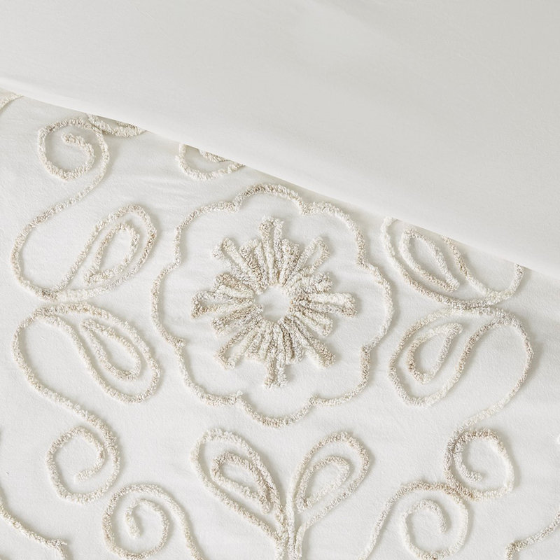 Literie en coton Mikhi, Housse de couette double / grand + 2 taies décora