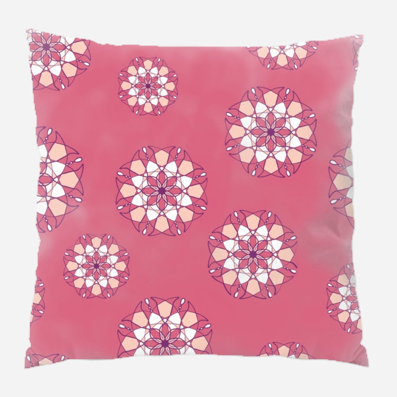 Housse et insert de coussin carré Dinkins, Rose, Intérieur
