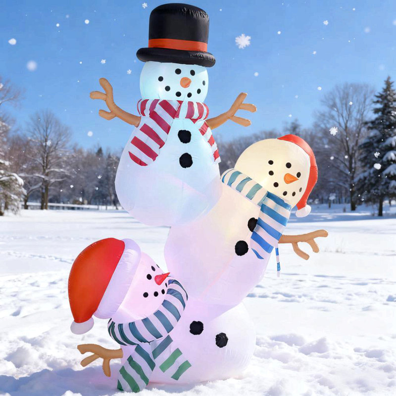 8,2 pi bonhomme de neige gonflable avec lumières DEL