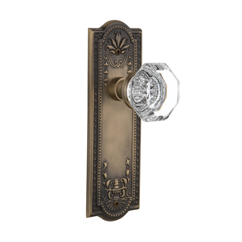 Meadows Plate with Waldorf Door Knob, Antique Brass