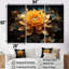 Golden Lotus Tranquility II - lotus, art mural sur toile-107747106-107747110
