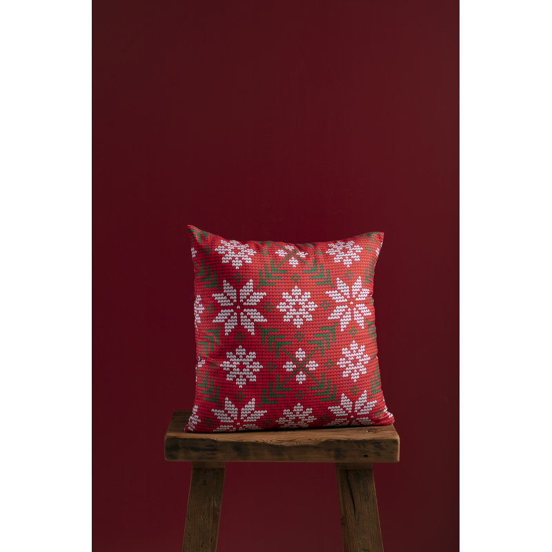 Abstract White Square Cushion