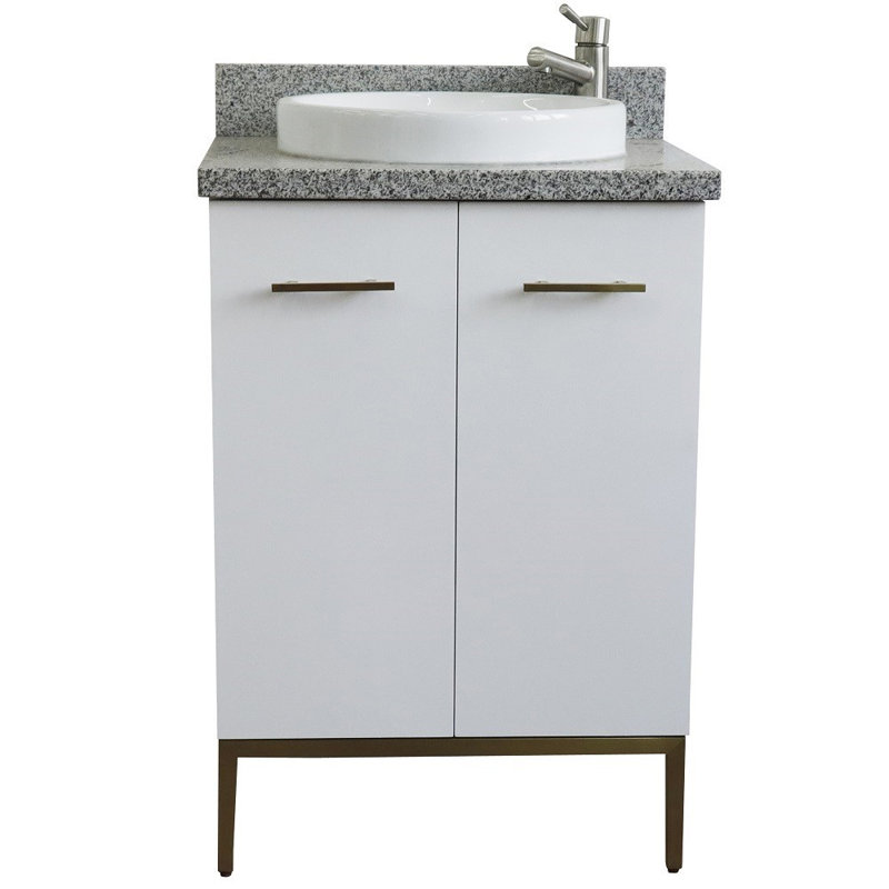 Ensemble de meuble-lavabo simple 25 po, gris