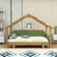 Lit simple en bois avec rails rembourrés-309282240