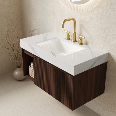Ensemble de meuble-lavabo et de meuble-lavabo flottant EIDEN