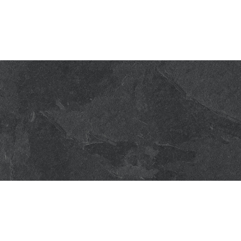 Net-zero 12"x24" - Stone Look Matte Porcelain Tile (8mm) - Floor & Wall Tile, Black