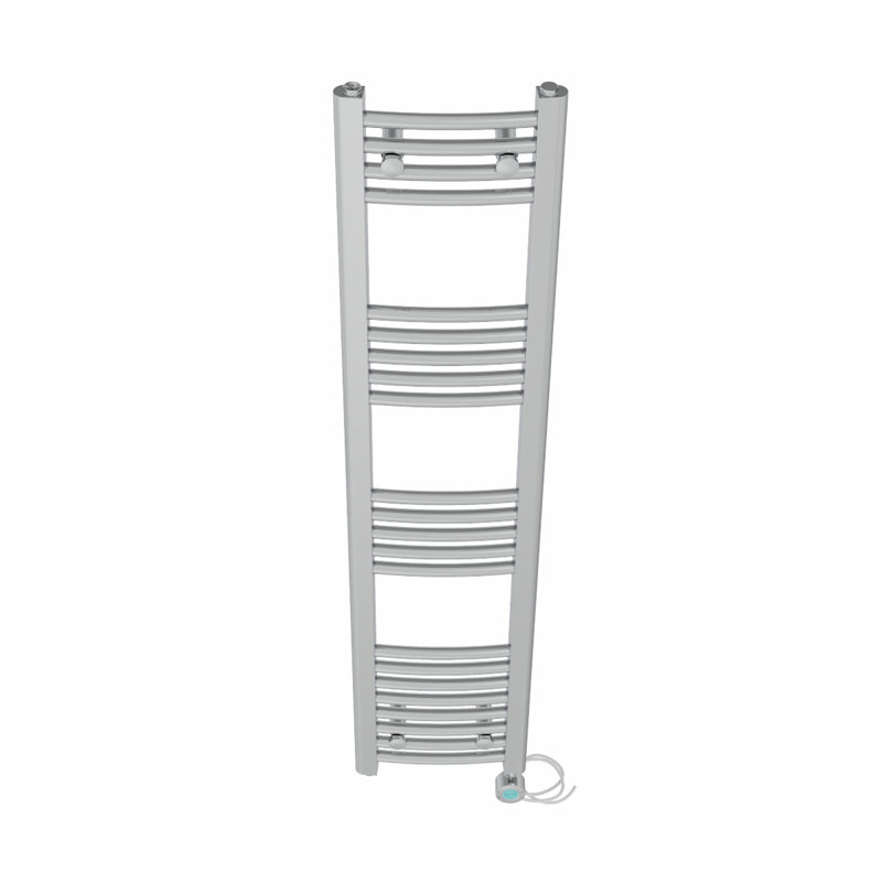 Curved Towel Rail Heated Towel Rails, 140cm H x 30cm W x 3.4cm D, Chrome