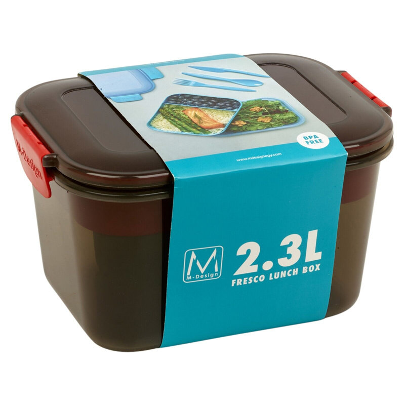 Food Storage Container, Black/Red