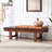 Okoboji 59.5" Mid-Century Solid Wood Slatted Bench with 2 Removable Cushions-438191000