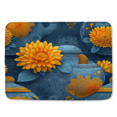 Tapis de bain tournesol Boho