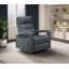 Fauteuil inclinable, cuir bleu-gris et similicuir-1990518205