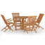 Jamarley 4 - Person Teak Patio Dining Set with Round Table
