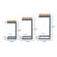 Ensemble de 3 tables gigognes Modern Modern