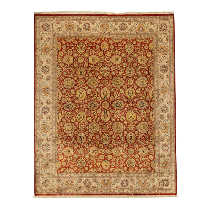 Wool Oriental Area Rug in Orange