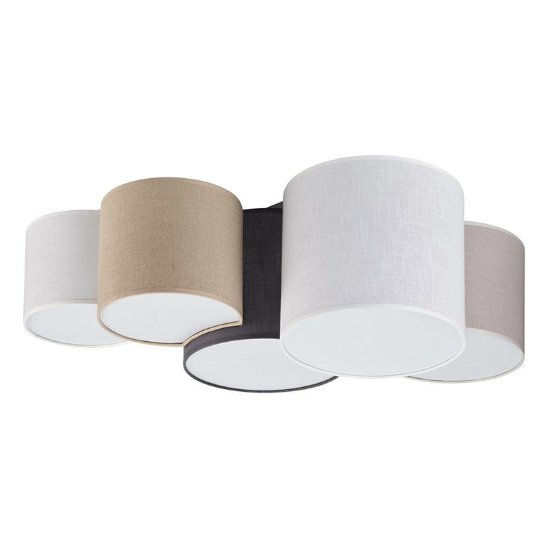 Maxstadt Flush Mount, Brown/Black/White