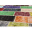 Tapis unique en laine noué à la main style patchwork des années 2010 de 6 pi 7 po x 10 pi 2 po vert / rouge / gris Yaelle