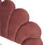 Full Size Velvet Upholstered Bed - Bean Paste Red, Artistic Headboard, Strong Wood Frame, No Foundation Needed, Partial Assembly Flower Pattern Headboard Size, Robust Construction, Extra Comfort-957524826-957524828
