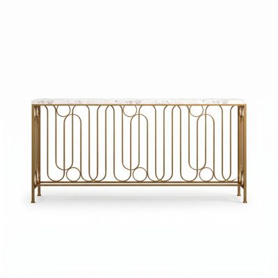 Boulevard 67.75 in. Marble Console Table