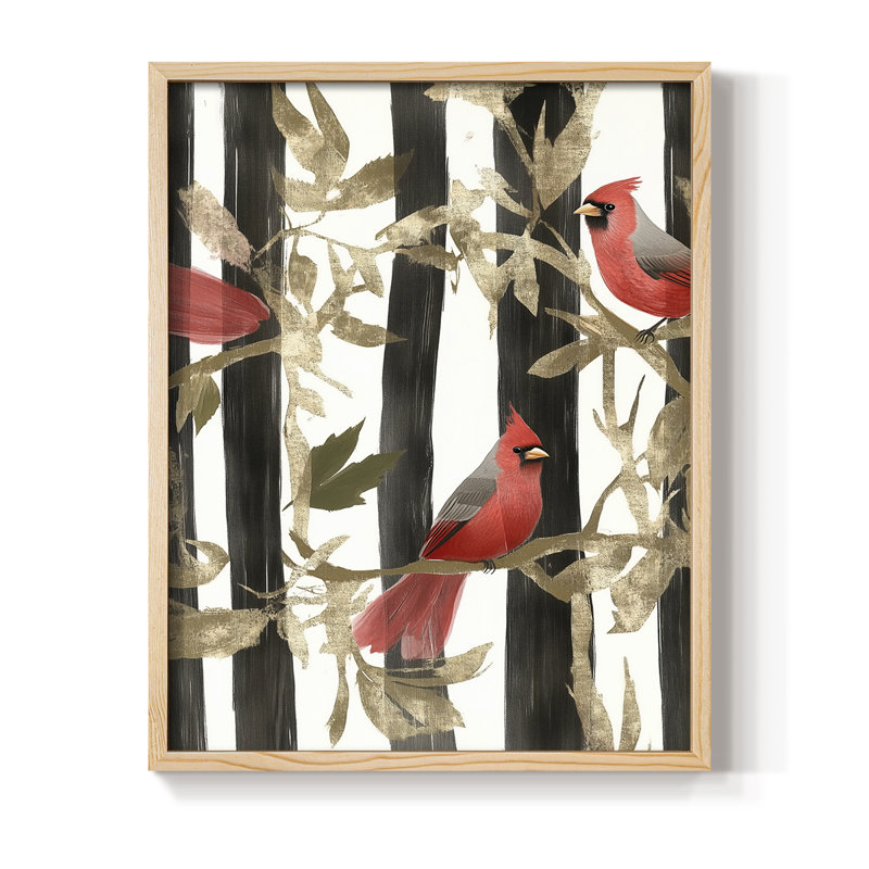 «Christmas Holiday Art» CDXXXVI, reproduction d'art encadrée - bois massif, Naturel, H 11 po x l 9 po