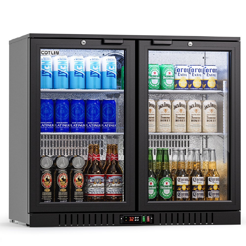 COTLIN 36" W 7.4 Cubic Feet Beverage Refrigerator and Cooler - 192 Cans Capacity Drink Fridge with Glass Door — FIN-0016246 | Fridge.com