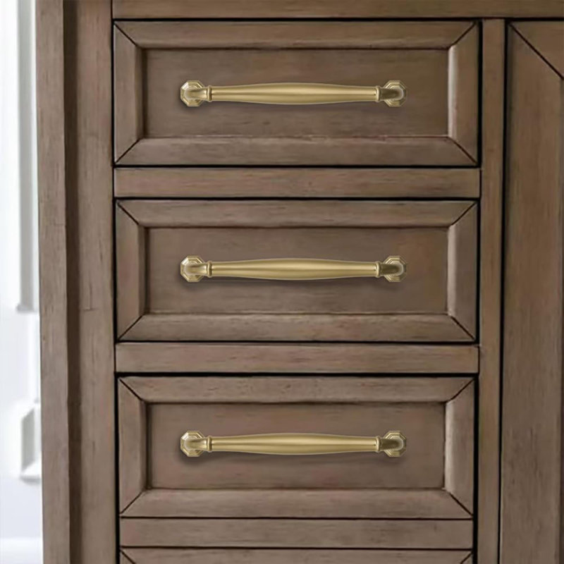 Ensemble de 1 poignée pour poignées d'appareils en laiton brossé Poignées d'armoire chaudes Quincaillerie d'armoire robuste pour poignées de tiroir