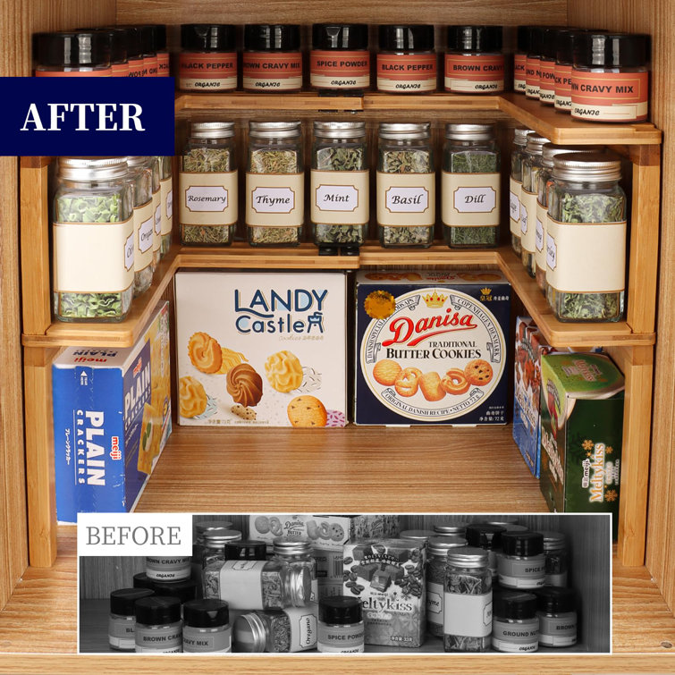 Prep & Savour Free-Standing Bamboo Spice Rack