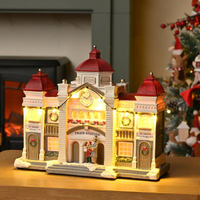 Christmas Light Up Train Station