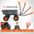 VEVOR Dump Cart, Poly Garden Dump Cart with Easy to Assemble Steel Frame Dump Wagon