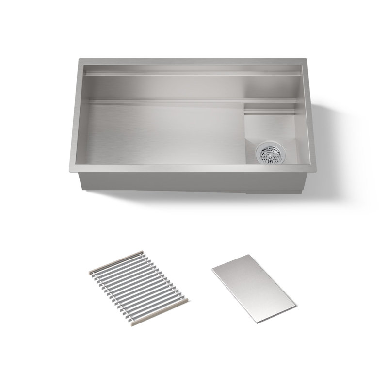 Évier de cuisine à simple cuve encastrable 33-3 / 4 po Synthos