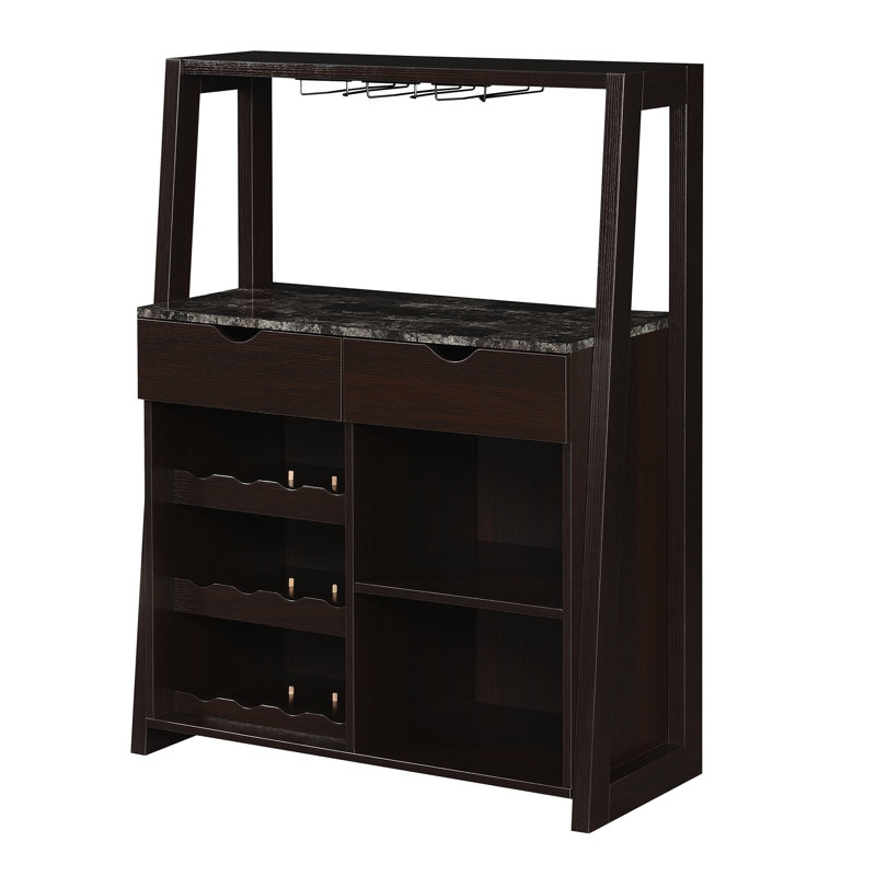 Clyta 2 Drawer Wine Storage Bar